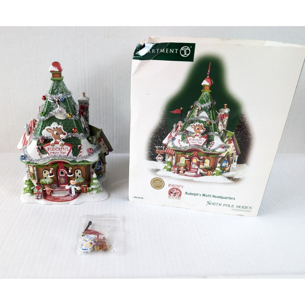 READ Department 56 Rudolphs Misfit Headquarters #56769 North Pole Limited Ed